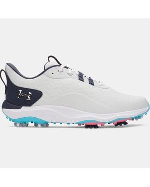 Under Armour Drive Pro Clone Golf Shoes Distant Midnight Metallic - White