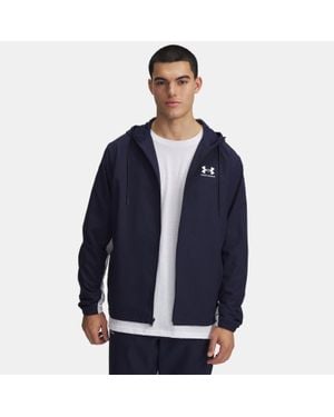 Under Armour Rival Woven Windbreaker Midnight Midnight - Blue