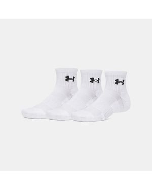 Under Armour Performance Cotton Knöchelhohe Socken Im 3Er-Pack, Ultimate Schwarz - Weiß