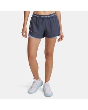 Under Armour Tech Play Up 2-In-1-Shorts Für Damen Downpour Harbor Blau Harbor Blau