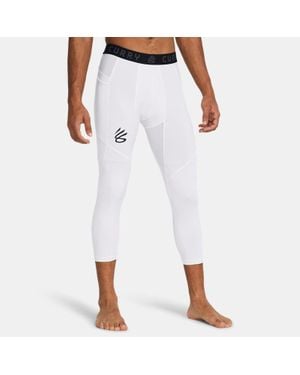 Under Armour Leggings A ¾ Curry Brand Da Uomo Nero - Bianco