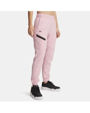 Under Armour Jogger Unstoppable Fleece Da Donna Prime Nero - Rosso