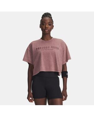 Under Armour Project Rock Statement Graphic Short Sleeve Mist Mist - Red