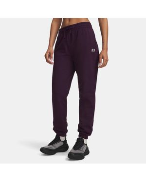 Under Armour Jogger Sport Terry Da Donna Porpora Echo Bianco - Viola