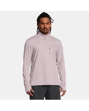 Under Armour Launch Trail ¼ Zip Tetra Anthracite Reflective - Purple