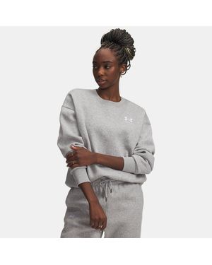 Under Armour Icon Fleece Oversized Crew Mod Light Heather - Grey