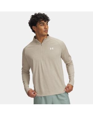 Under Armour Tech Textured ½ Zip City Khaki - Grey