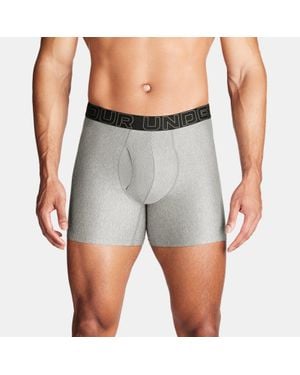 Under Armour Performance Tech Solid Boxer Shorts - 6in - Grey