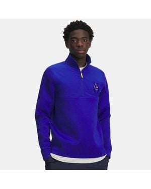 Under Armour Drive Pro Hybrid Warning ½ Zip Royal Taxi - Blue