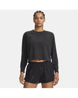 Under Armour Hb Run Aeris Langarm-Oberteil Für Damen Ultimate Reflektierend - Schwarz