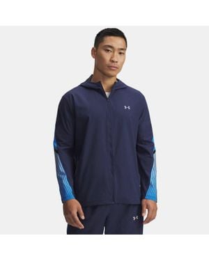 Under Armour Velociti Storm Hooded Jacket Washed Atlantis Reflective - Blue