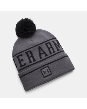 Under Armour Halftime Pom Beanie Castlerock - Black