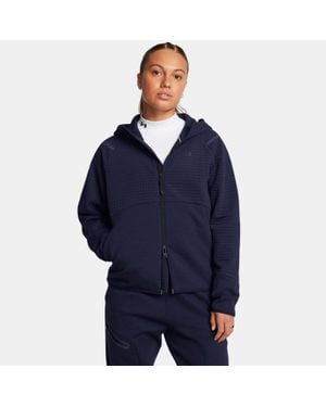 Under Armour ' Unstoppable Fleece Grid Full Zip Midnight - Blue