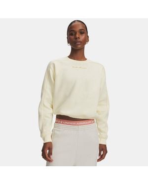 Under Armour Sudadera Rival Fleece Shimmer Para Mujer Winter Metalico Oro - Neutro