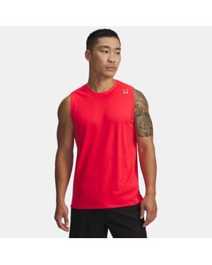 Under Armour Halo Vent Sleeveless Racer Reflective - Red
