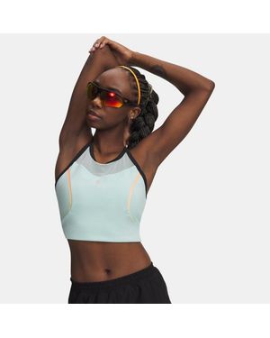 Under Armour Velociti Elite Crop Tank Refresh Mint Electric Tangerine Fade - Green