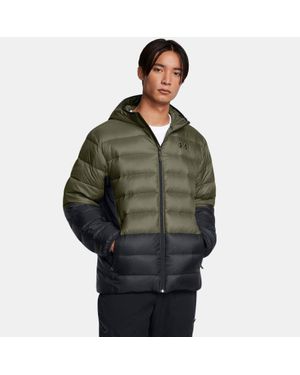 Under Armour Giacca Legend Down Hooded Da Uomo Marine Od Nero Nero - Verde