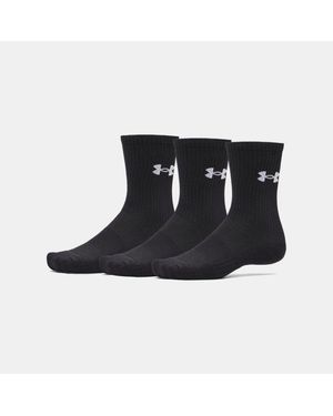 Under Armour Performance Cotton Crew-Socken Im 3Er-Pack, Ultimate Ultimate Weiß - Schwarz