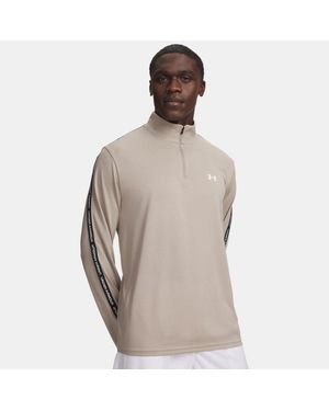 Under Armour Tech Taping ½ Zip Timberwolf Taupe - Brown
