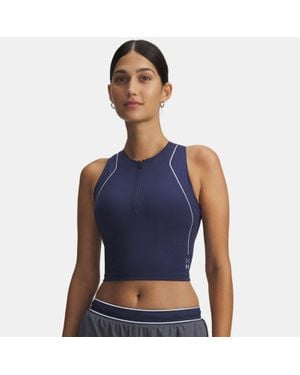 Under Armour Halo Run Tank Washed Reflective - Blue