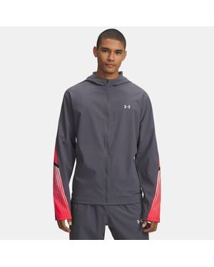 Under Armour Velociti Storm Hooded Jacket Castlerock Racer Reflective - Grey