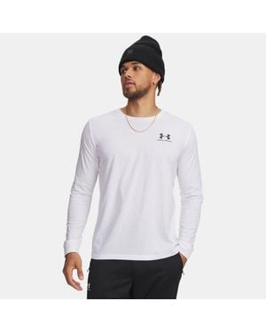 Under Armour Left Chest Long Sleeve - White