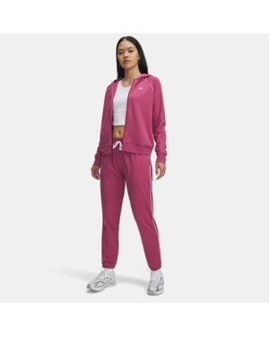 Under Armour Rival Tricot Tracksuit Fuchsia Dusk - Red