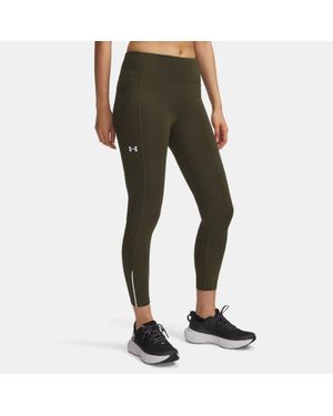 Under Armour Launch Ankle Tights Für Damen Expedition Reflektierend - Grün