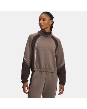 Under Armour Halo Cold Weather Long Sleeve Mock Kona Reflective - Brown