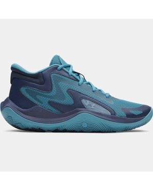 Under Armour Jet '25 Basketball Shoes Boundless Academy Metallic Gravel - Blue