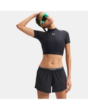 Under Armour Heatgear Crop Mock Short Sleeve Ultimate - Black