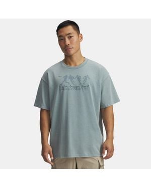 Under Armour Athletes Heavyweight Oversized Short Sleeve Serpentine Jasper - Blue
