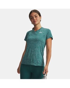 Under Armour Tech Twist V-Neck Short Sleeve Rack - Blue
