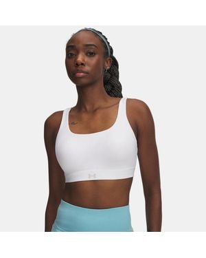 Under Armour Sujetador Deportivo Effortless High Para Mujer Halo Gris - Blanco