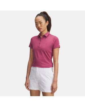 Under Armour Playoff Short Sleeve Polo Fuchsia Dusk - Red