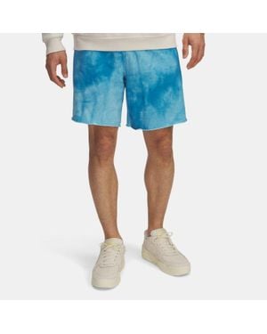 Under Armour Rival Terry Printed 8" Shorts Ether Onyx - Blue