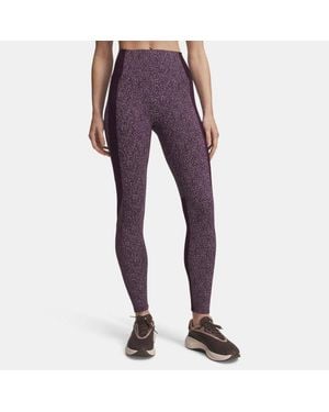 Under Armour Leggings Vanish Elite Jacqrd Para Mujer Echo Metalico Plata - Morado