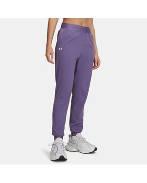 Under Armour Rival High-Rise Woven Trousers Luxe - Purple
