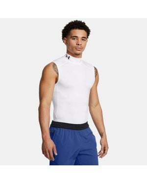 Under Armour Maglia Senza Maniche Heatgear Mock Da Uomo Nero - Bianco
