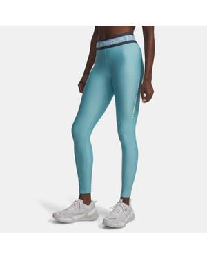 Under Armour Tech Branded Leggings Haze Lumos Lime - Blue