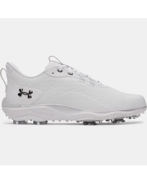 Under Armour Drive Pro Clone Golf Shoes Metallic Gun Metal - White