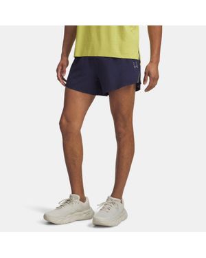 Under Armour Halo Run 4" Shorts Washed Shade Reflective - Blue