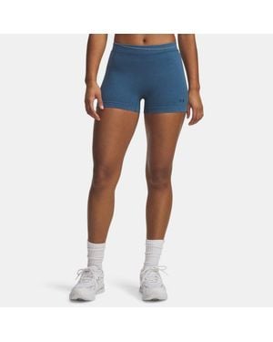 Under Armour Seamless Cotton Shorty Shorts Für Damen Wham Boundless - Blau