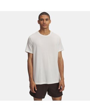 Under Armour Trail Run Wool Short Sleeve Stone Reflective - White