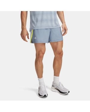 Under Armour Launch 5" Shorts Wind Flash Light Reflective - Blue