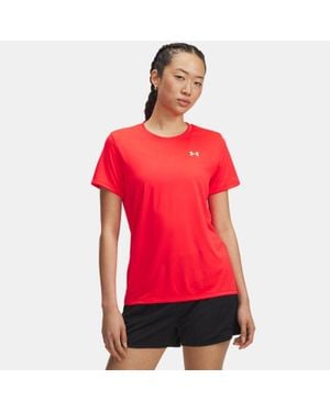 Under Armour Tech Short Sleeve Racer - Red