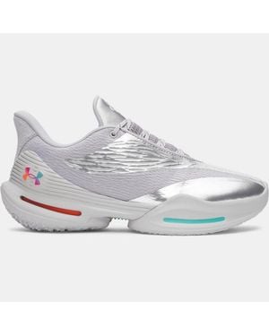 Under Armour Zapatillas De Baloncesto D. Fox 3 Halo Metalico Plata Blaze Naranja - Gris