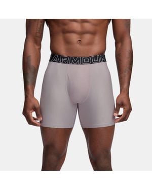 Under Armour Performance Tech Solid Boxer Shorts - 6in - Grey