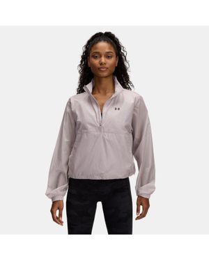 Under Armour Rival Woven ½ Zip Anorak Dawn - Purple