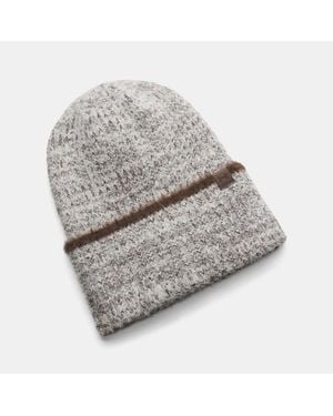 Under Armour Halftime Cozy Beanie Für Damen Peppercorn Summit Weiß Peppercorn - Grau